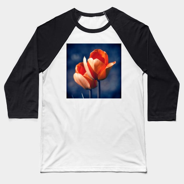 Tulips Flowers Baseball T-Shirt by cinema4design